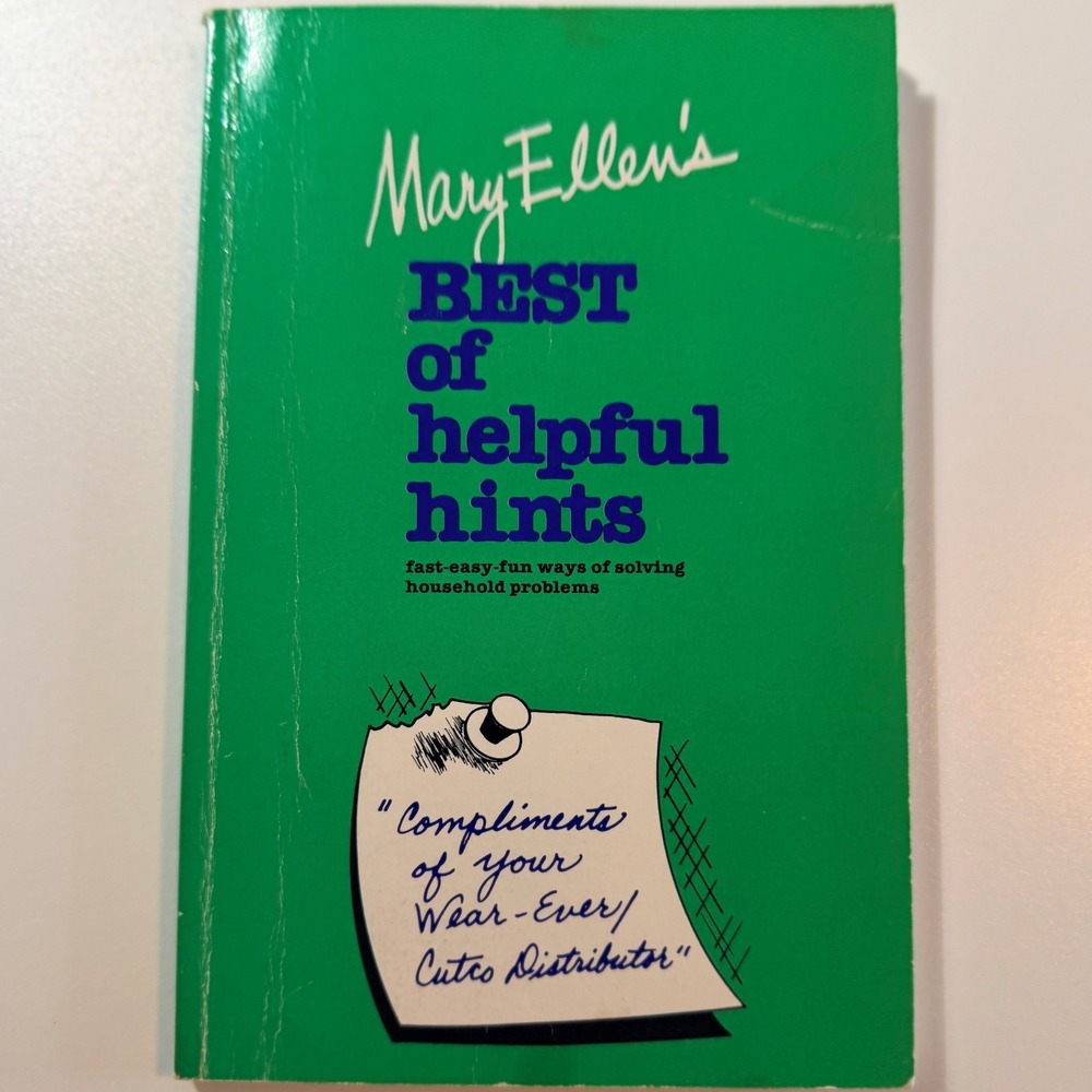 Vintage Mary Ellen's Best of Helpful Hints Book 1979 Promo Wear-Ever Cutco